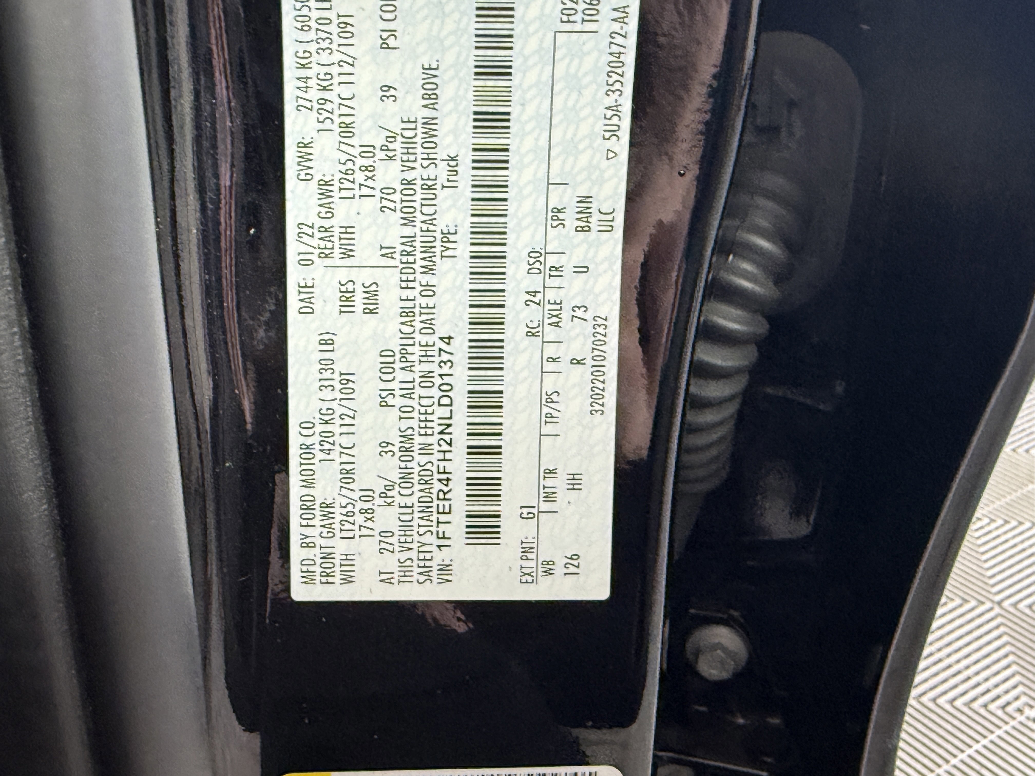 Certified 2022 Ford Ranger Lariat w/ Tremor Off-Road Package image 32