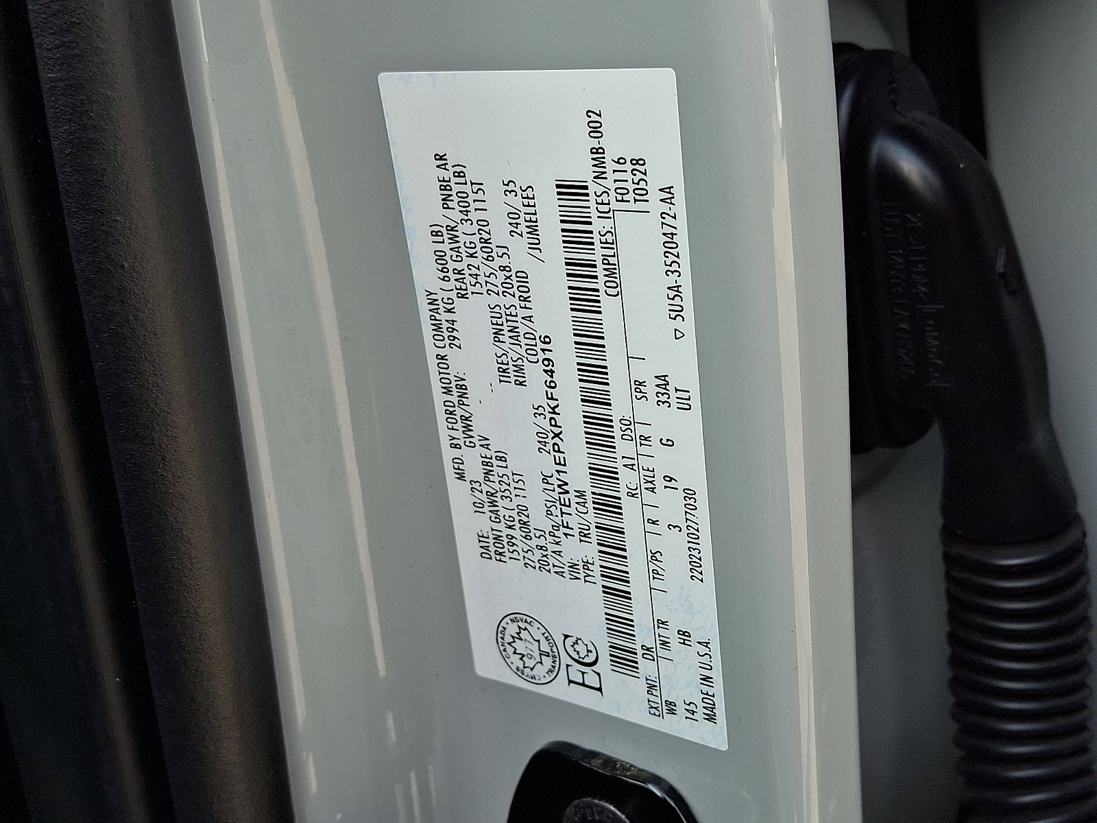 Certified 2023 Ford F150 Lariat w/ Equipment Group 502A High AWD/4WD image 31