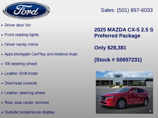 Used 2025 MAZDA CX-5 AWD 2.5 S w/ Preferred Package image 33