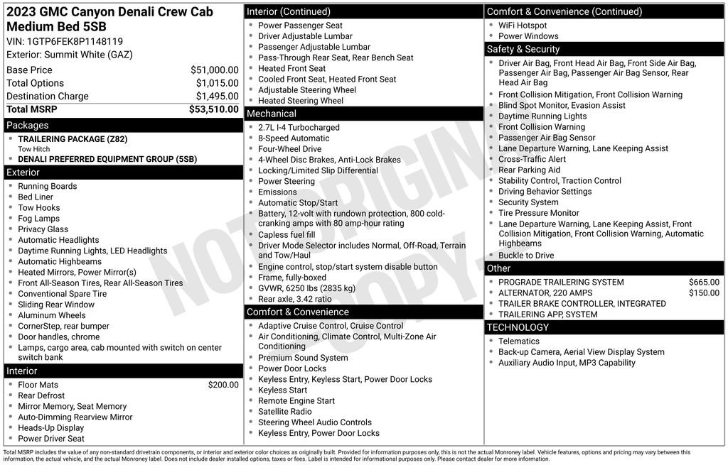 Used 2023 GMC Canyon Denali AWD/4WD image 5