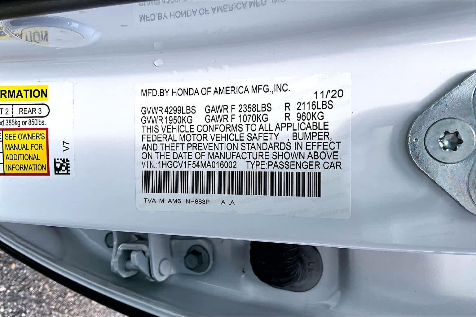Used 2021 Honda Accord EX-L image 34