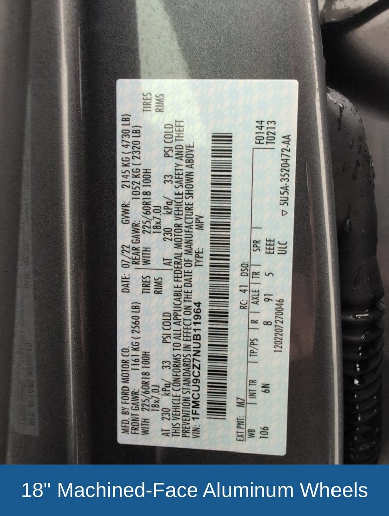 Certified 2022 Ford Escape SEL AWD/4WD image 42