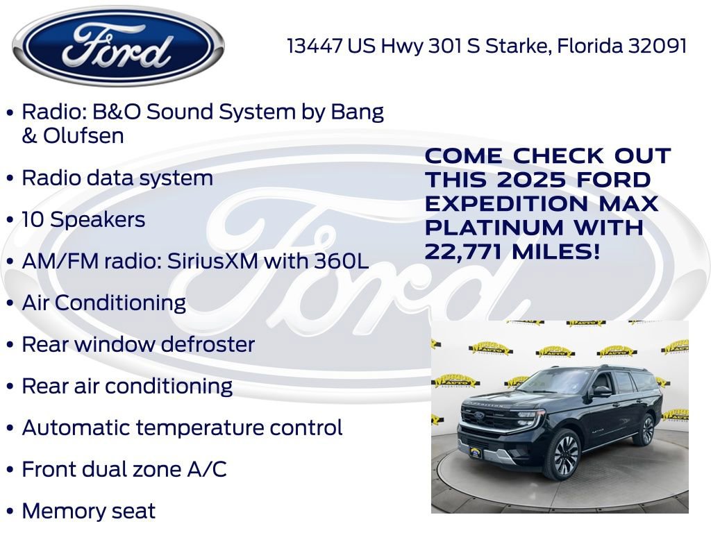 Certified 2025 Ford Expedition Max Platinum w/ Driver's Package AWD/4WD image 27