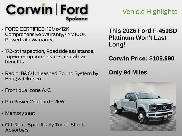 Certified 2026 Ford F450 Platinum w/ FX4 Off-Road Package AWD/4WD image 12