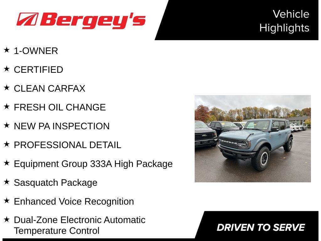 Certified 2022 Ford Bronco Badlands image 7