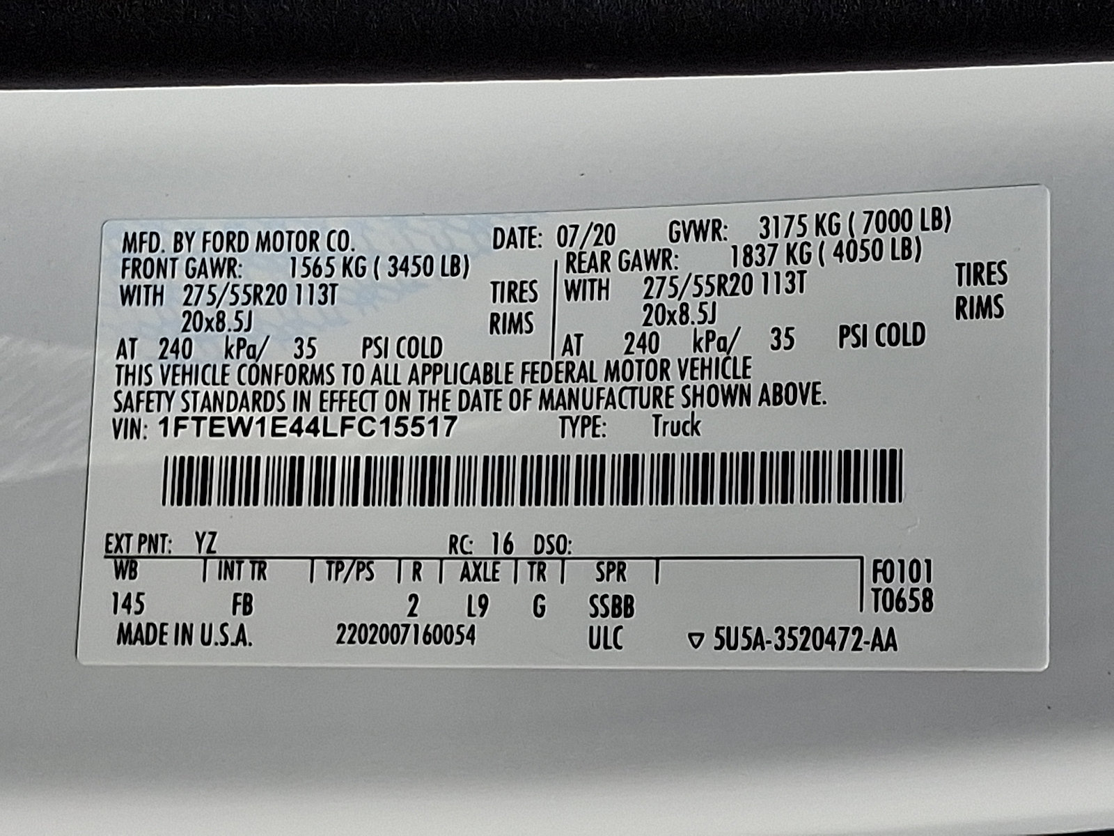 Certified 2020 Ford F150 XLT w/ Equipment Group 302A Luxury AWD/4WD image 27