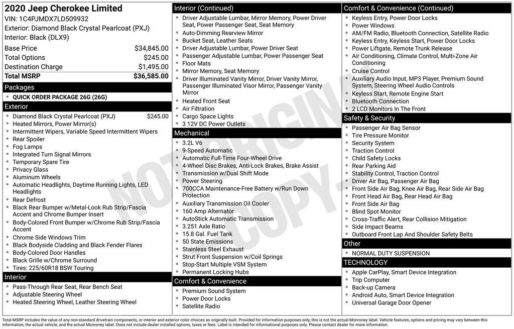 Used 2020 Jeep Cherokee Limited image 2