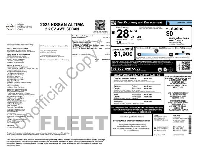 Used 2025 Nissan Altima 2.5 SV AWD/4WD image 35