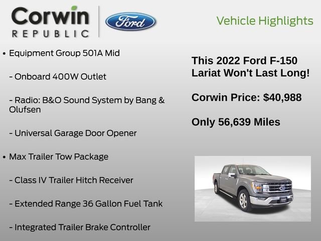 Certified 2022 Ford F150 Lariat w/ Max Trailer Tow Package image 7