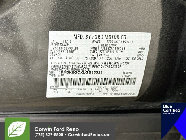 Certified 2020 Ford Explorer ST w/ ST Street Pack AWD/4WD image 38