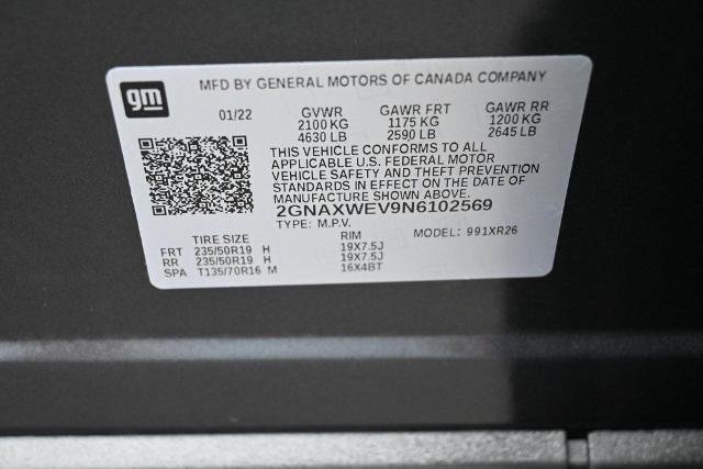 Used 2022 Chevrolet Equinox RS w/ Infotainment Package image 40