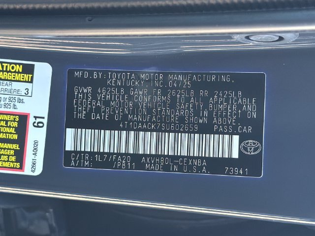 Used 2025 Toyota Camry LE FWD image 8