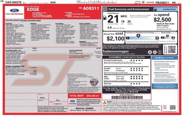 Certified 2023 Ford Edge ST w/ Equipment Group 401A AWD/4WD image 7