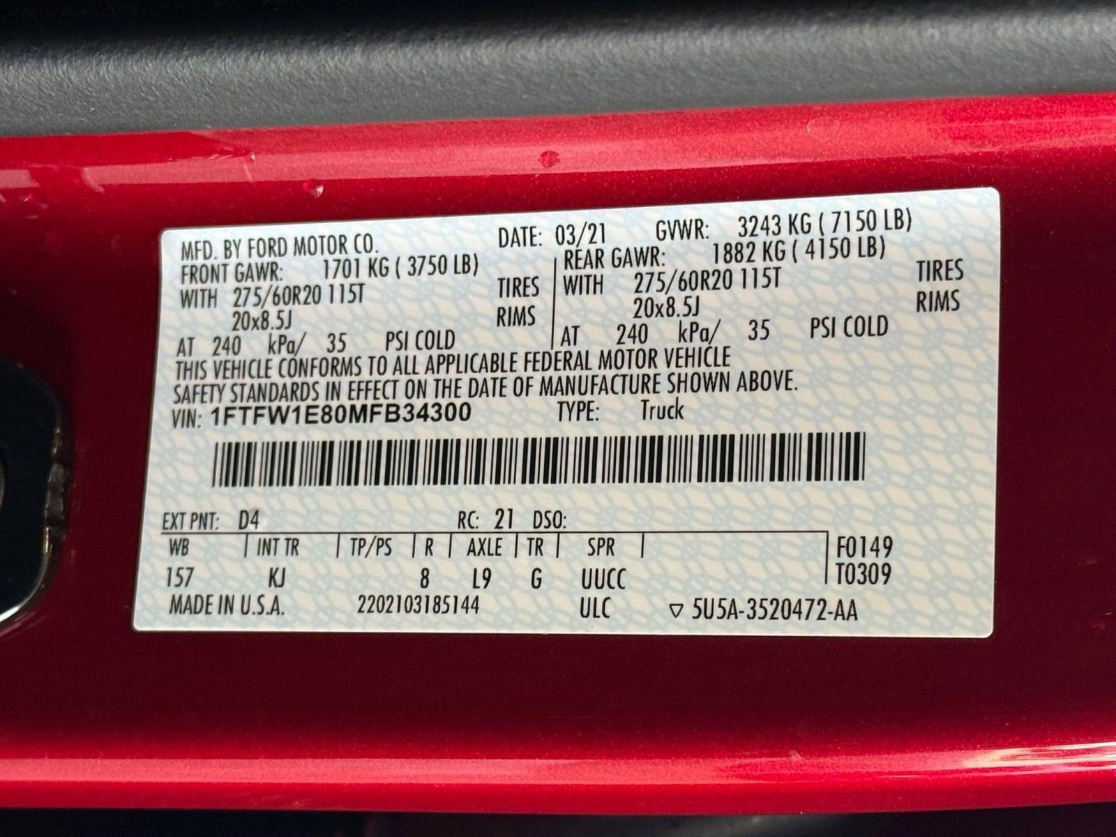 Certified 2021 Ford F150 King Ranch w/ Equipment Group 601A High image 22