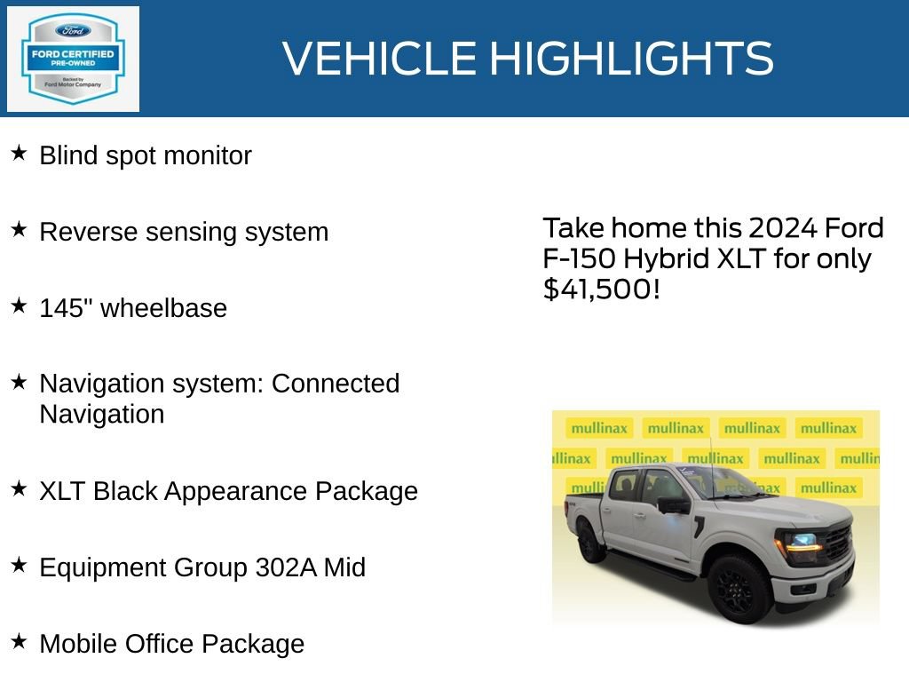 Certified 2024 Ford F150 XLT w/ Equipment Group 302A MID AWD/4WD image 22