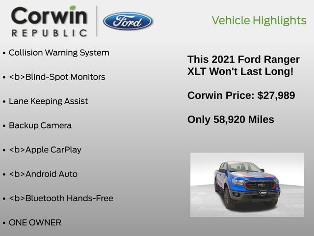 Certified 2021 Ford Ranger XLT w/ Tremor Off-Road Package image 20