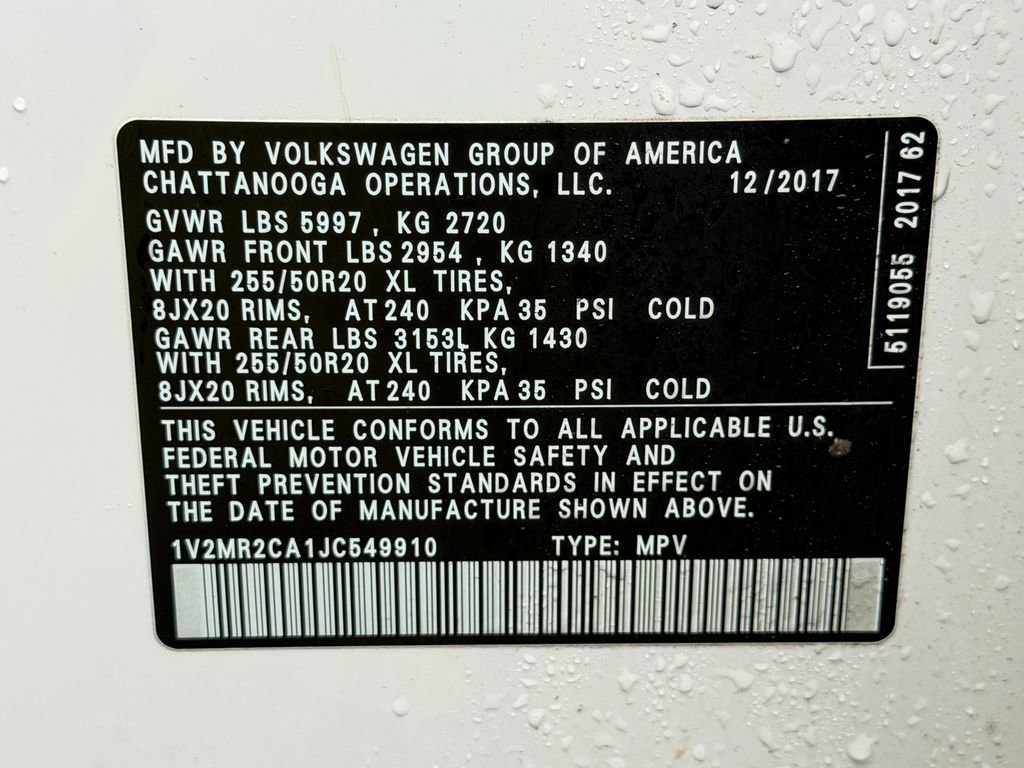 Used 2018 Volkswagen Atlas SEL AWD/4WD image 33