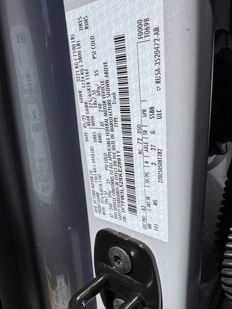 Certified 2025 Ford F150 XLT w/ Equipment Group 301A Standard AWD/4WD image 30
