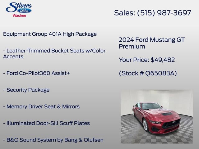 Certified 2024 Ford Mustang GT Premium RWD image 8