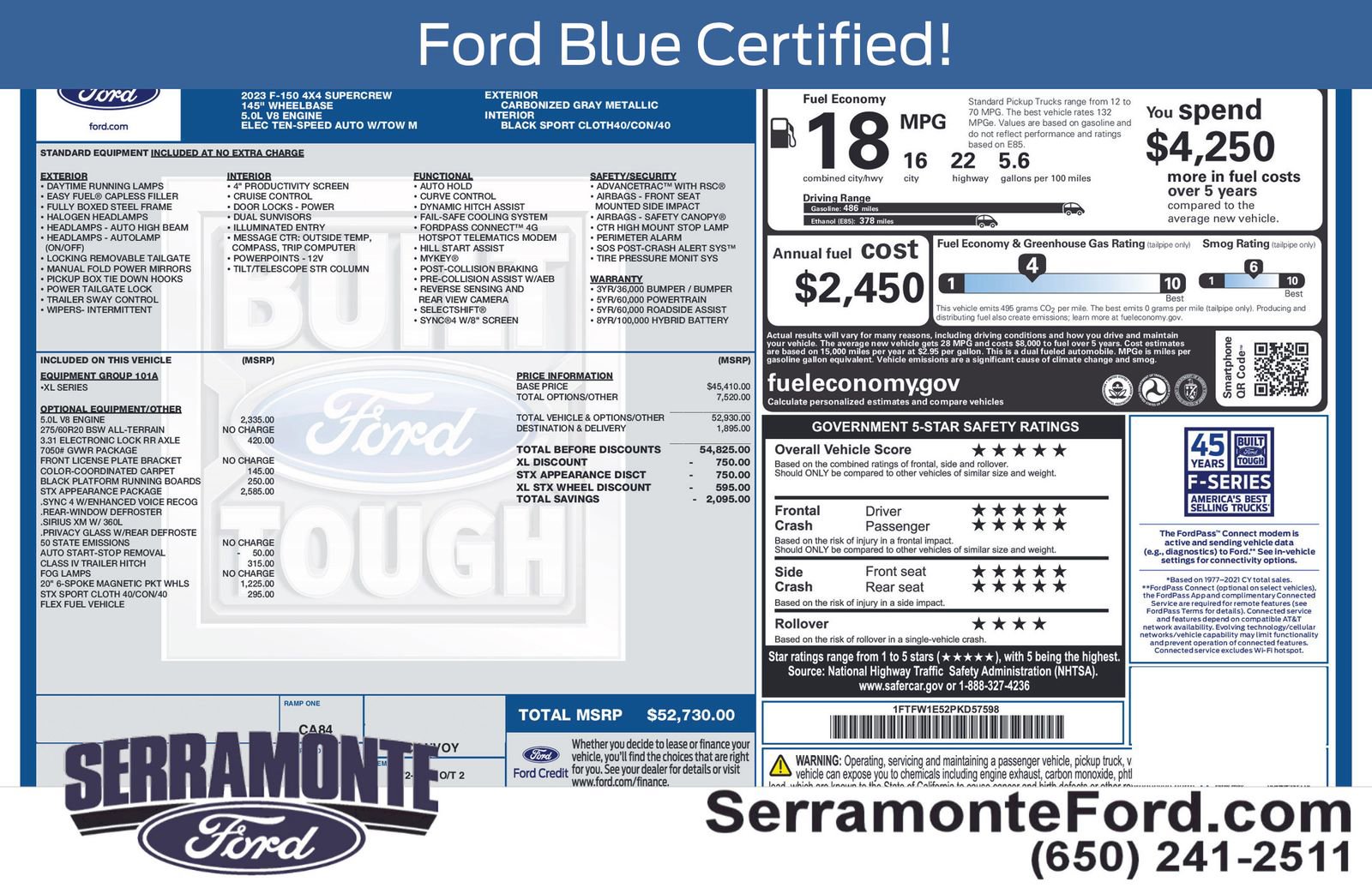 Certified 2023 Ford F150 XL w/ STX Appearance Package AWD/4WD image 17