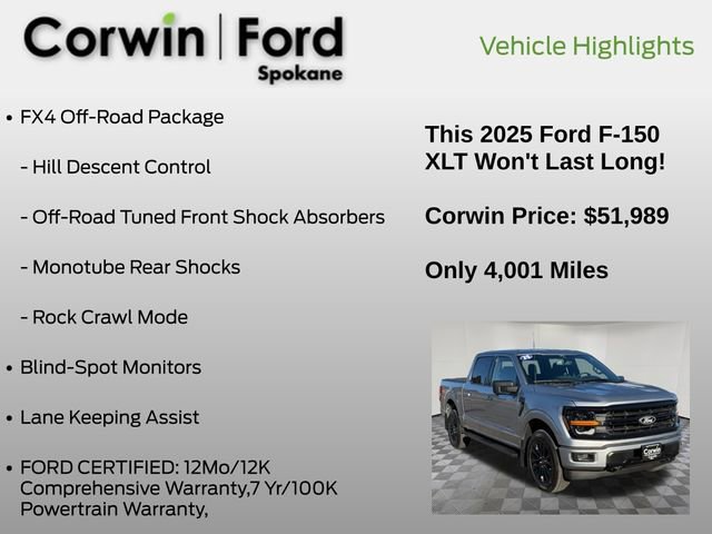 Certified 2025 Ford F150 XLT w/ Equipment Group 302A MID image 31