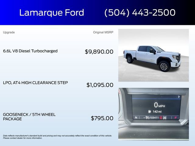 Used 2021 GMC Sierra 2500 AT4 w/ Gooseneck/5TH Wheel Package image 2