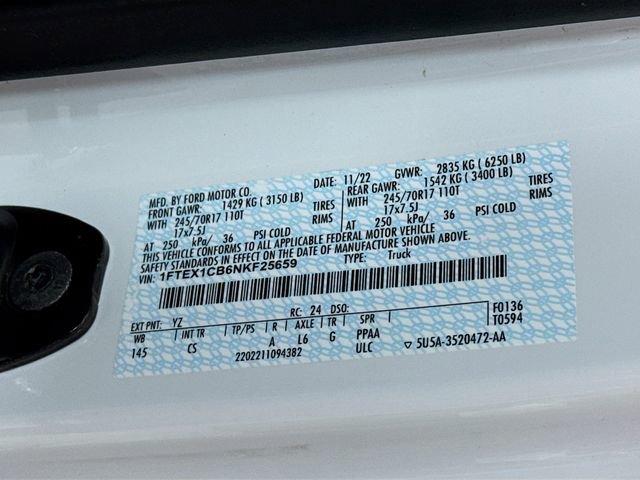 Certified 2022 Ford F150 XL w/ Equipment Group 101A High image 34