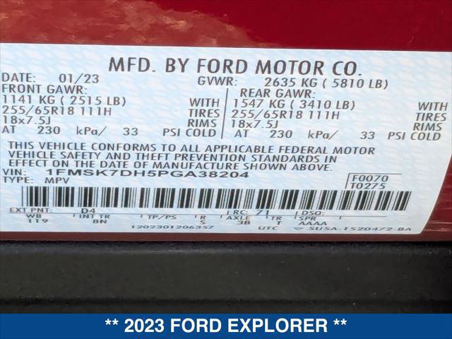 Certified 2023 Ford Explorer XLT image 24
