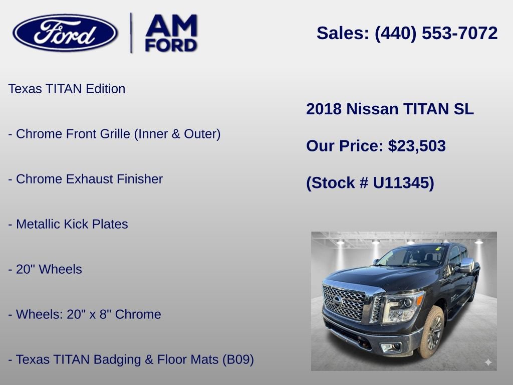 Used 2018 Nissan Titan SL w/ Texas Titan Edition AWD/4WD image 6