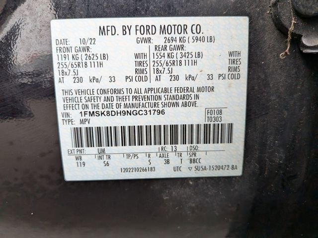 Certified 2022 Ford Explorer XLT w/ Equipment Group 202A image 24