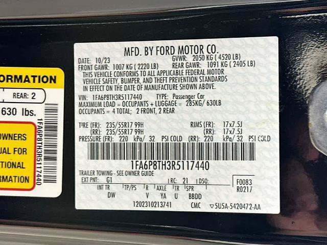 Certified 2024 Ford Mustang Coupe RWD image 21