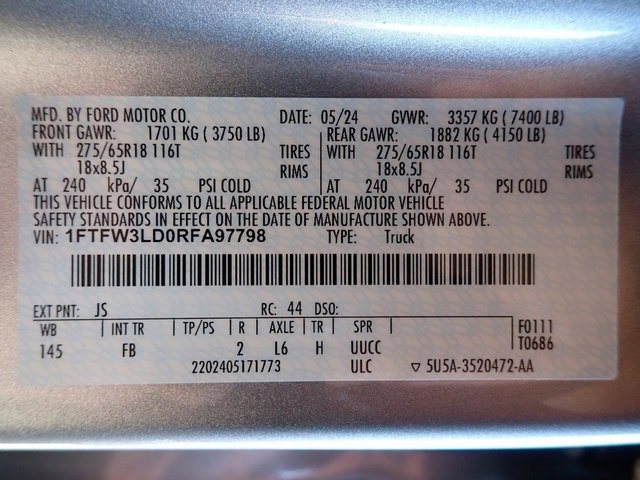 Certified 2024 Ford F150 XLT w/ Equipment Group 302A MID image 23