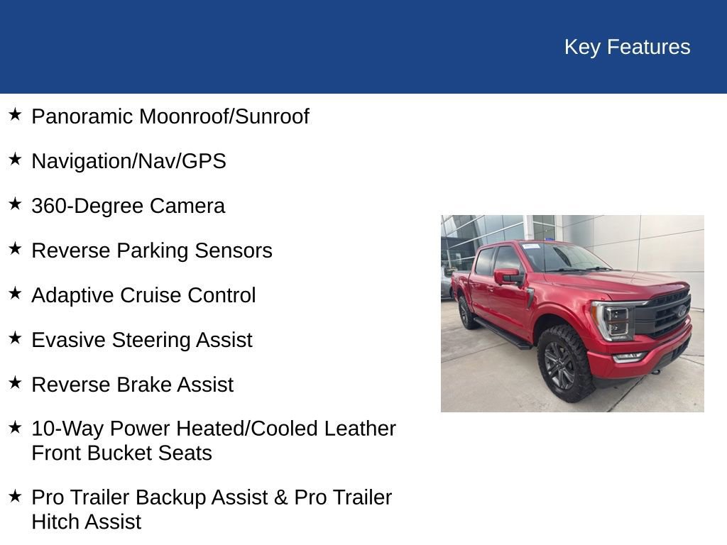 Certified 2023 Ford F150 Lariat w/ Equipment Group 502A High image 40
