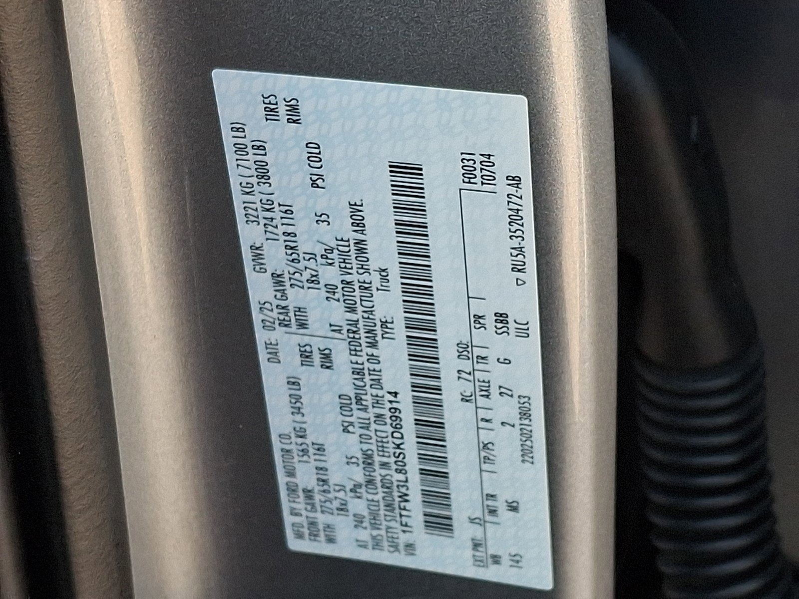 Certified 2025 Ford F150 XLT w/ Equipment Group 301A Standard AWD/4WD image 26