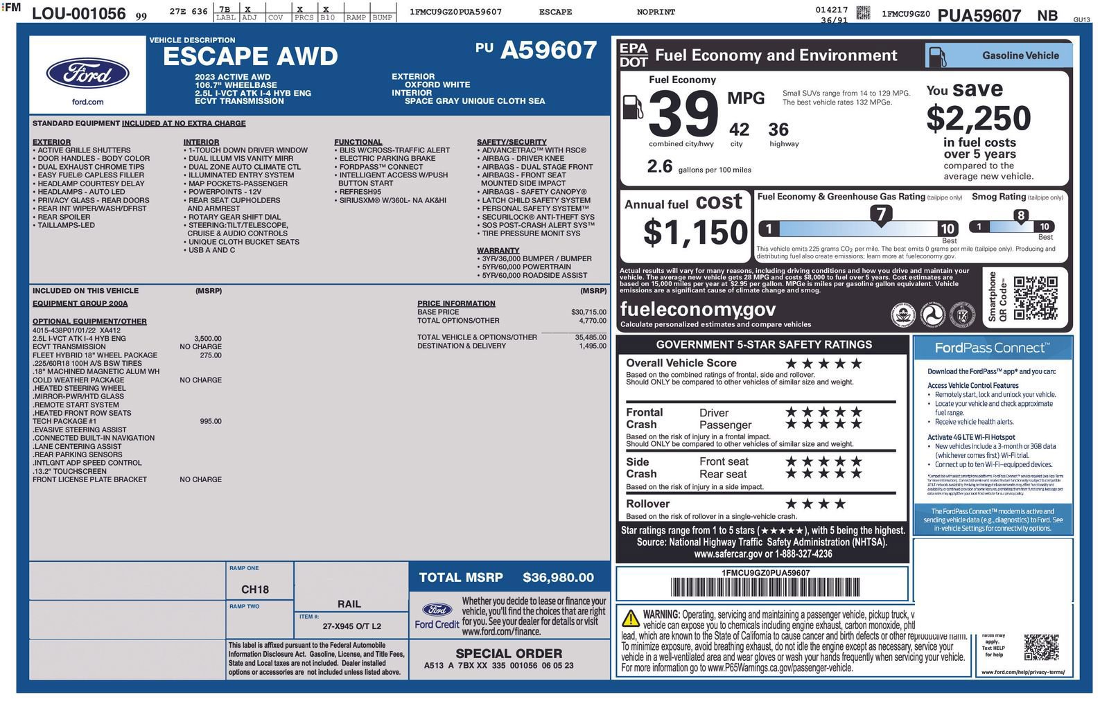 Certified 2023 Ford Escape Active w/ Tech Pack #1 image 9