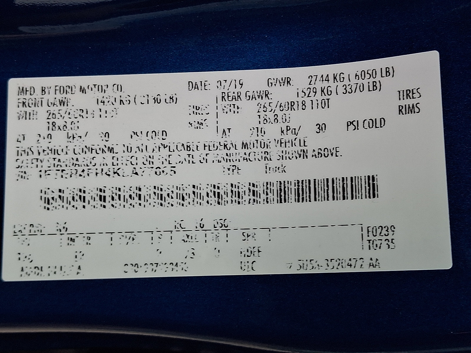 Certified 2019 Ford Ranger XLT w/ Equipment Group 302A Luxury AWD/4WD image 27