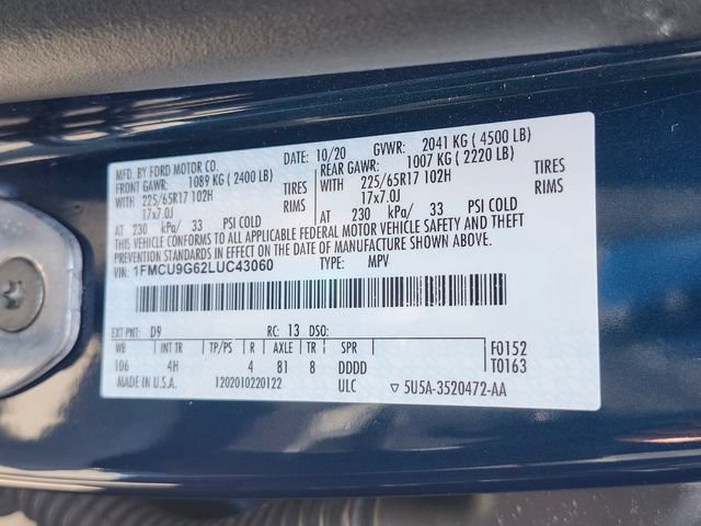 Certified 2020 Ford Escape SE AWD/4WD image 34