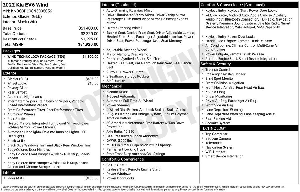 Used 2022 Kia EV6 Wind w/ Wind Technology Package image 3