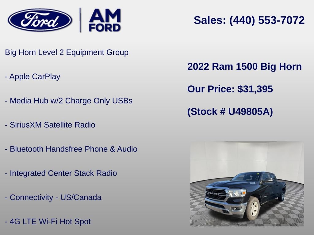Used 2022 RAM 1500 Big Horn AWD/4WD image 30