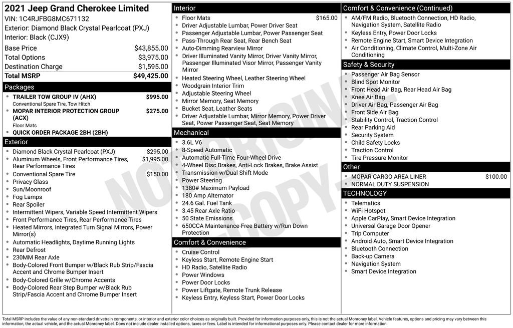 Used 2021 Jeep Grand Cherokee Limited w/ Trailer Tow Group IV AWD/4WD image 32