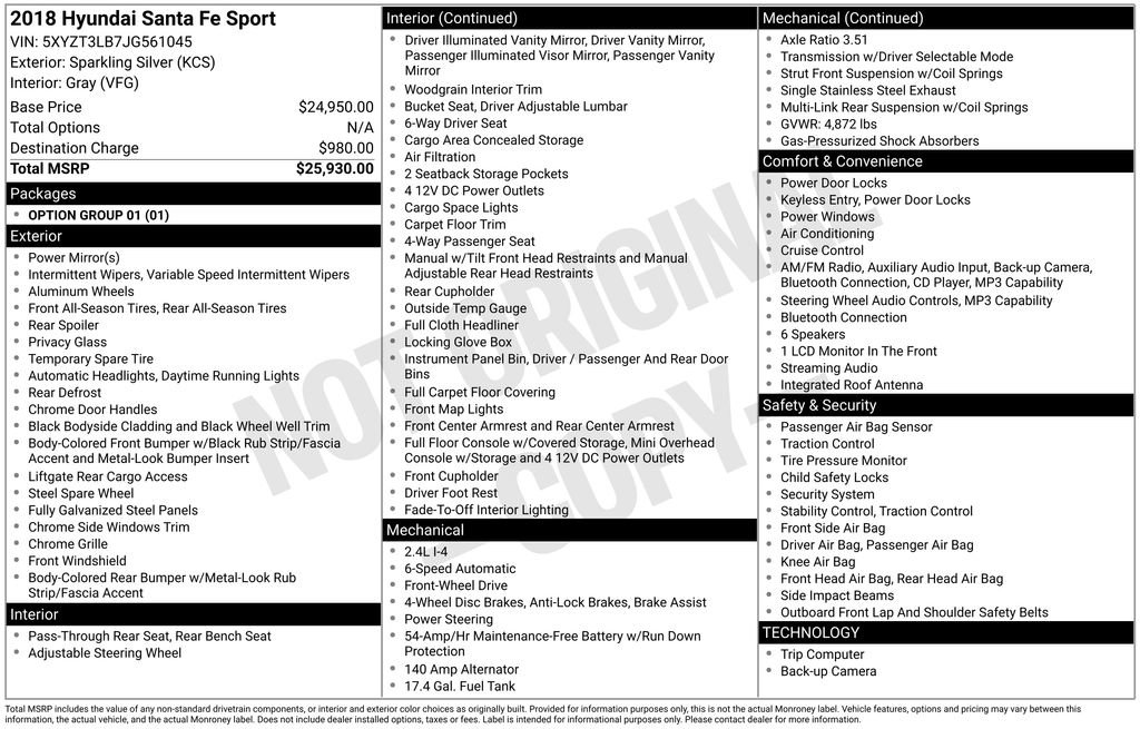 Used 2018 Hyundai Santa Fe Sport image 7