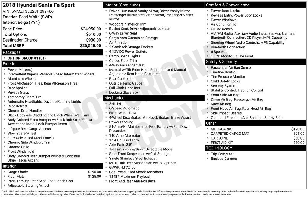 Used 2018 Hyundai Santa Fe Sport image 10