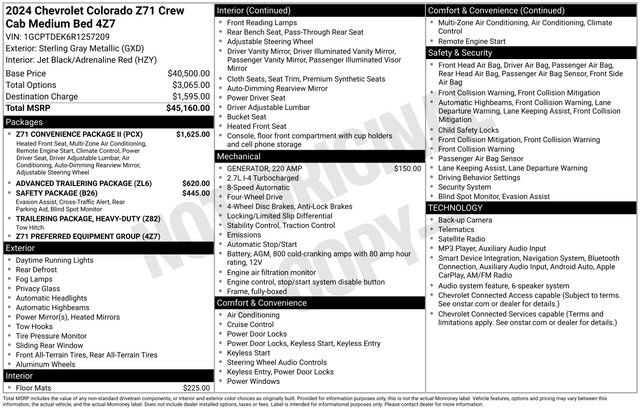 Used 2024 Chevrolet Colorado Z71 w/ Z71 Convenience Package 2 AWD/4WD image 6