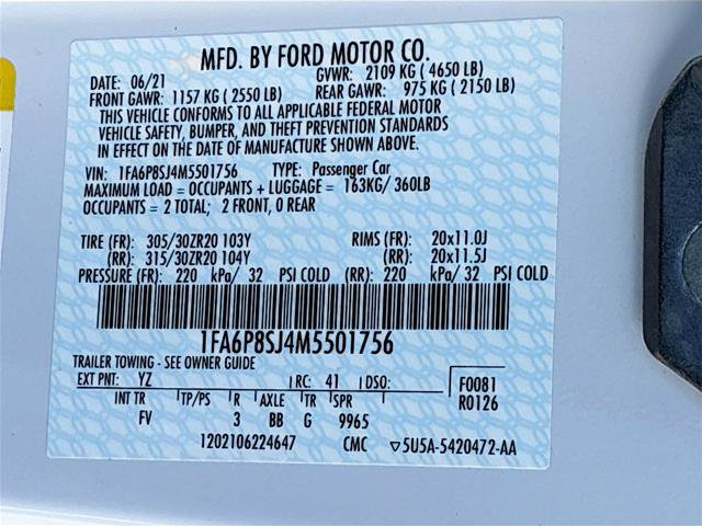 Certified 2021 Ford Mustang Shelby GT500 w/ Carbon Fiber Track Pack RWD image 34