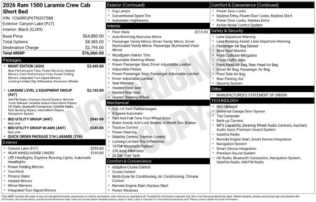 Used 2026 RAM 1500 Laramie AWD/4WD image 36