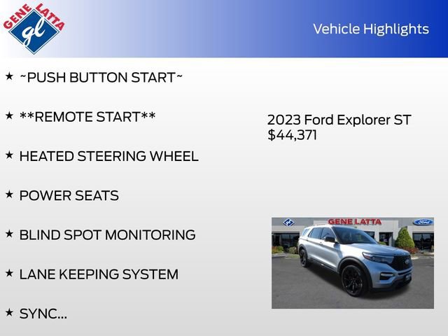Certified 2023 Ford Explorer ST w/ Equipment Group 401A image 32