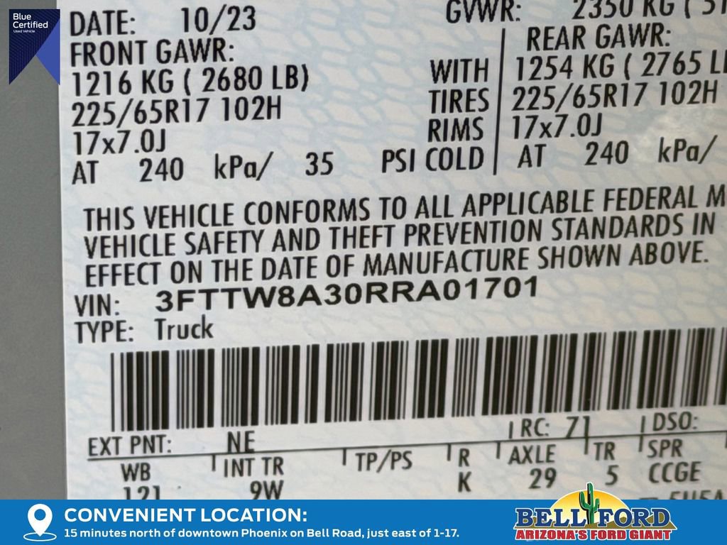 Certified 2024 Ford Maverick XL FWD image 36