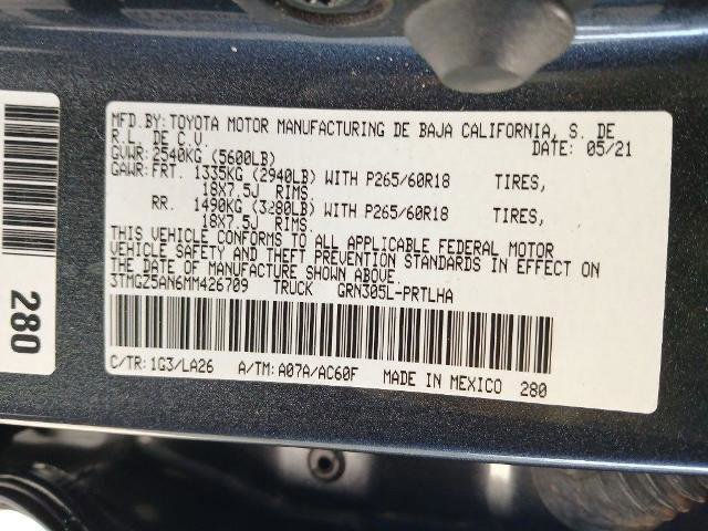 Used 2021 Toyota Tacoma Limited w/ Nightshade Package image 21