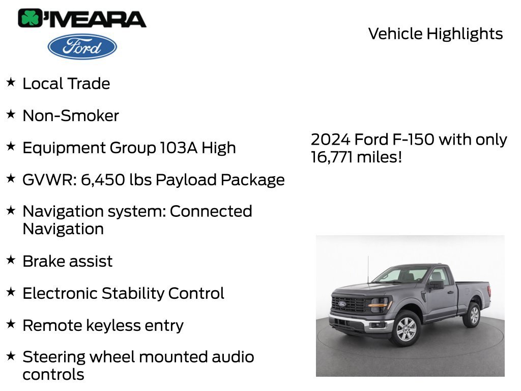 Certified 2024 Ford F150 XL w/ Equipment Group 103A High AWD/4WD image 7