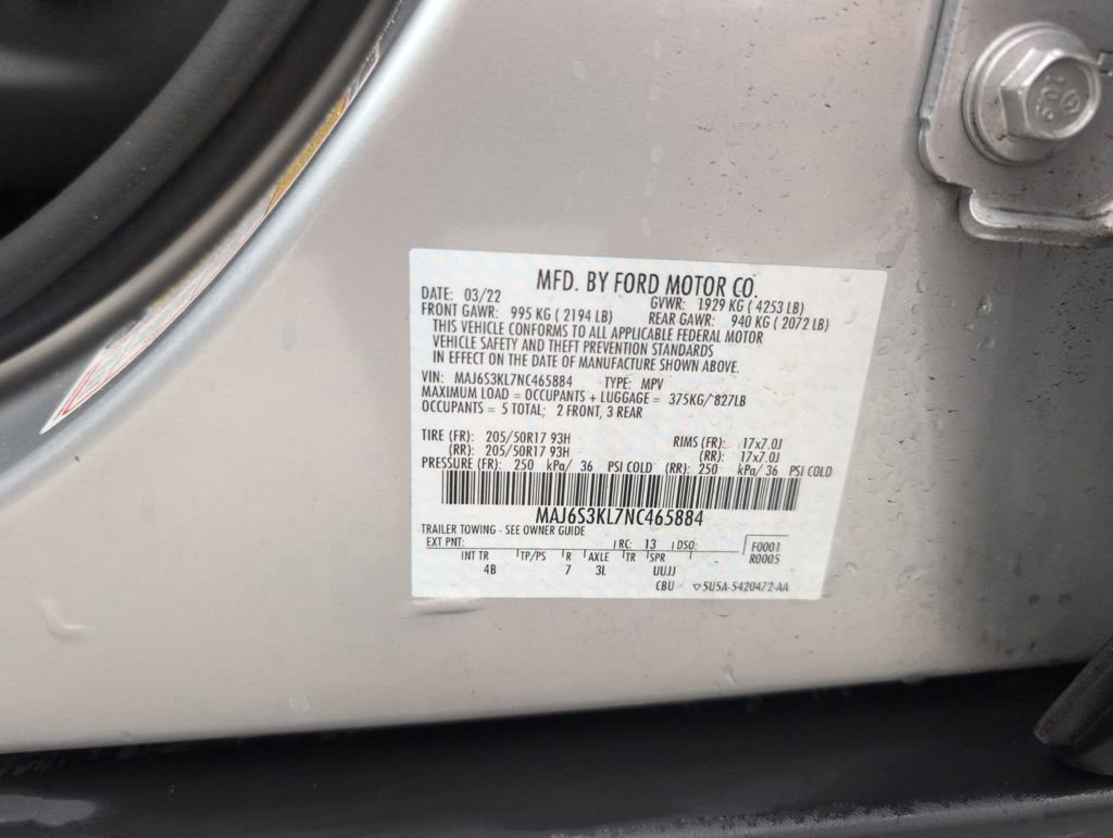 Certified 2022 Ford EcoSport Titanium w/ Interior Protection Package image 49